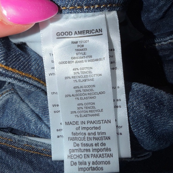 NWT Good American Good Boy Straight Leg Jeans - Picture 7 of 15